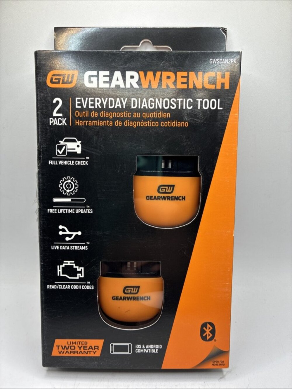 GEARWRENCH Everyday Diagnostic Tool OBDII Scanner GWSCAN 2-Pack